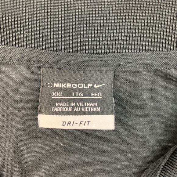 Nike Polo Shirt Mens XXL 2XL Black Golf Dri Fit Micro Pique Performance - Picture 5 of 16
